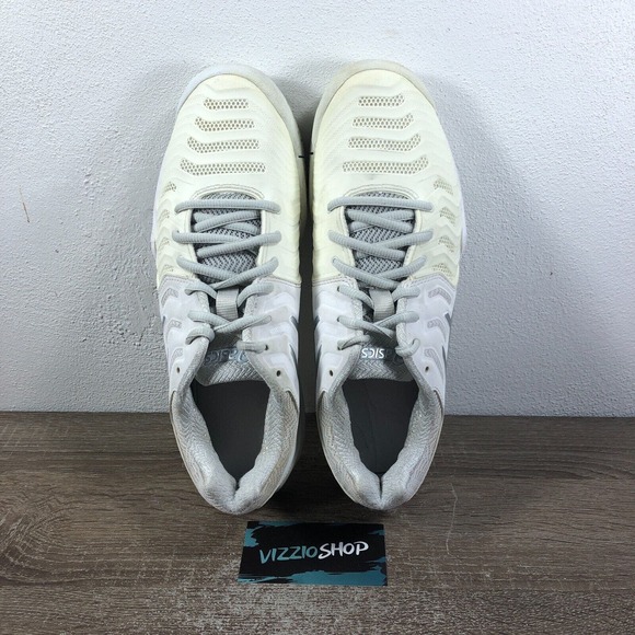 Asics GEL-Resolution 7 White Tennis Shoes Women's 8.5 E751Y - Picture 5 of 8